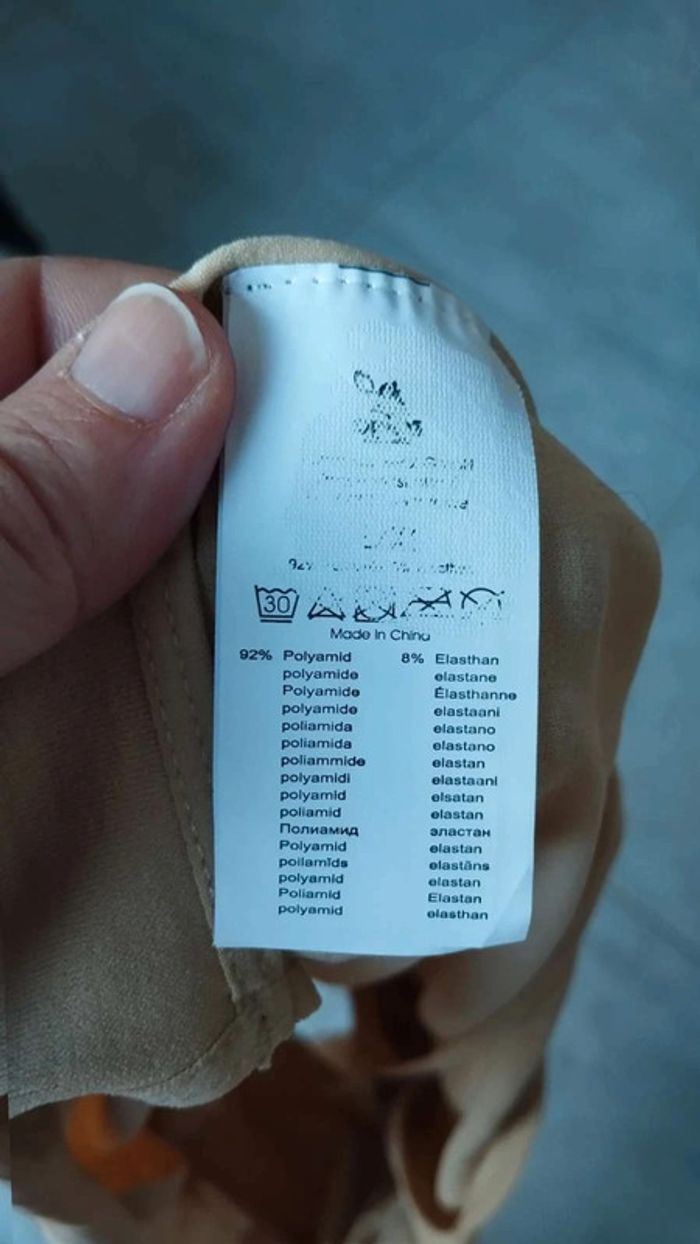 Débardeur haut top beige taille 36 - photo numéro 8