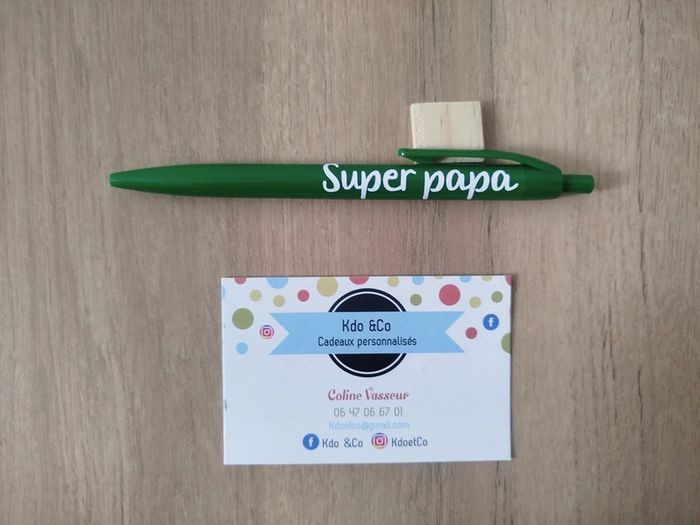 Stylo bille super papa encre noire