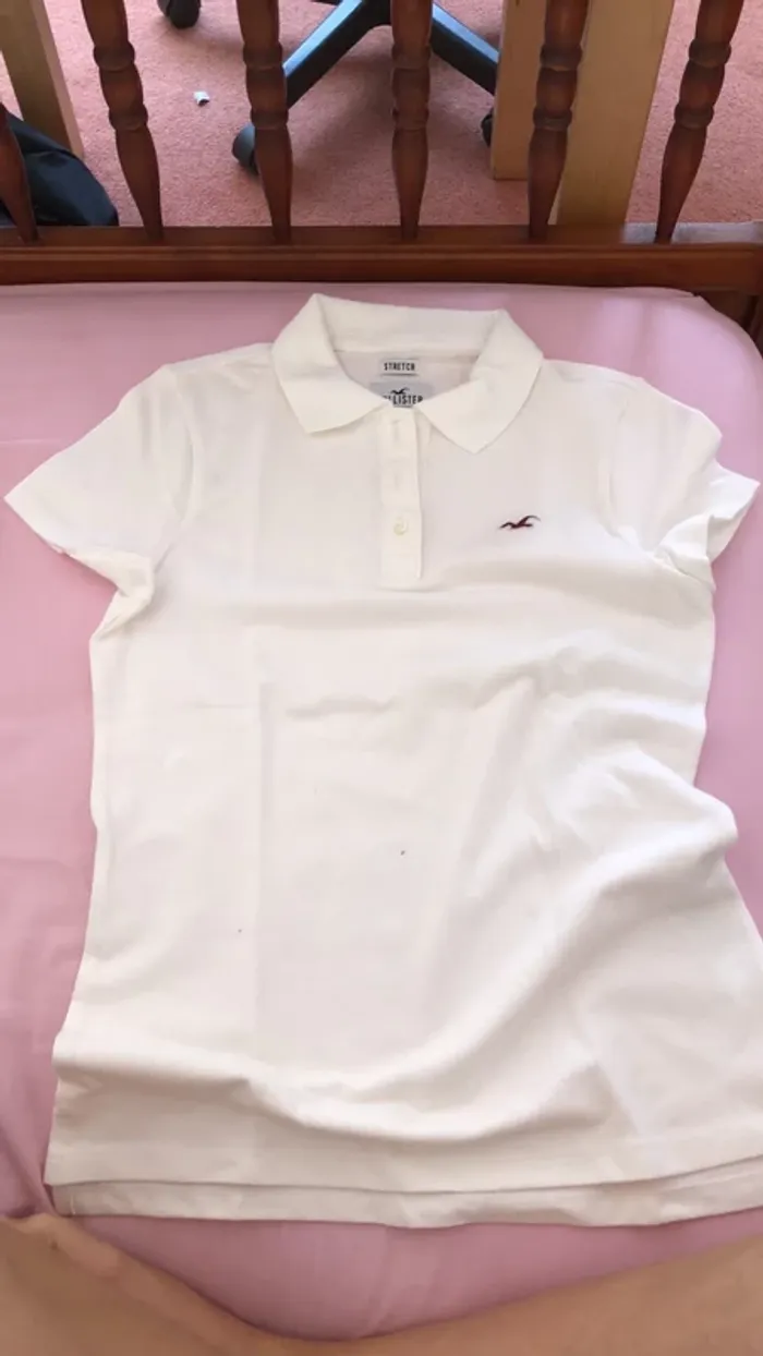Polo hollister femme blanc
