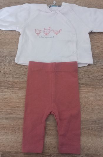 Ensemble fille legging t-shirt 1 mois