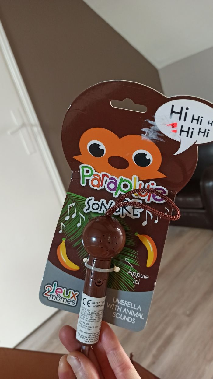 Parapluie enfant sonore singe - photo numéro 3