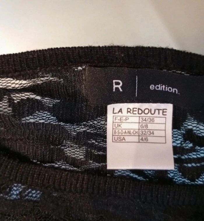 Pull poils longs/dentelle femme.34/36.. - photo numéro 4
