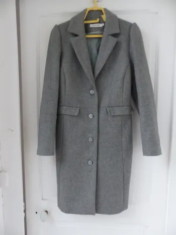magnifique manteau/veste longue 50% laine