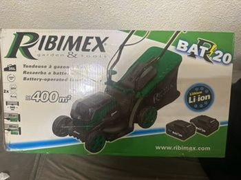 Ribimex tendeuse à gazon à batterie