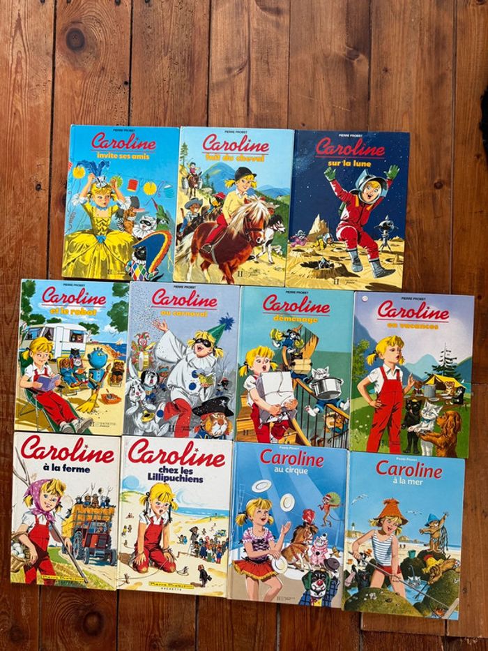 État satisfaisant moyen lot de 11 livres albums Caroline vintage Pierre Probst