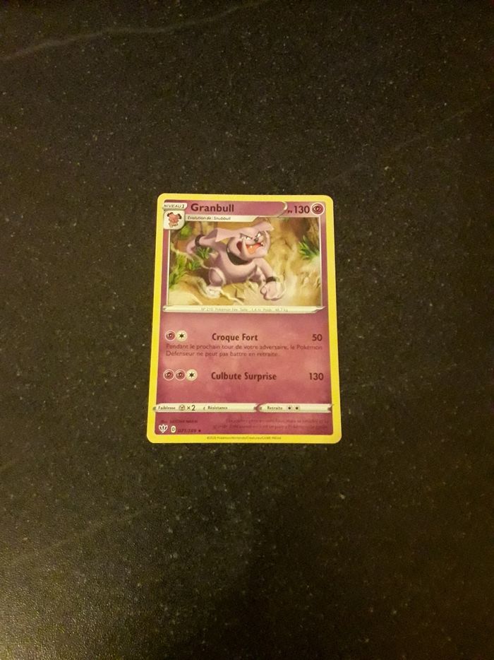Granbull carte Pokémon neuve