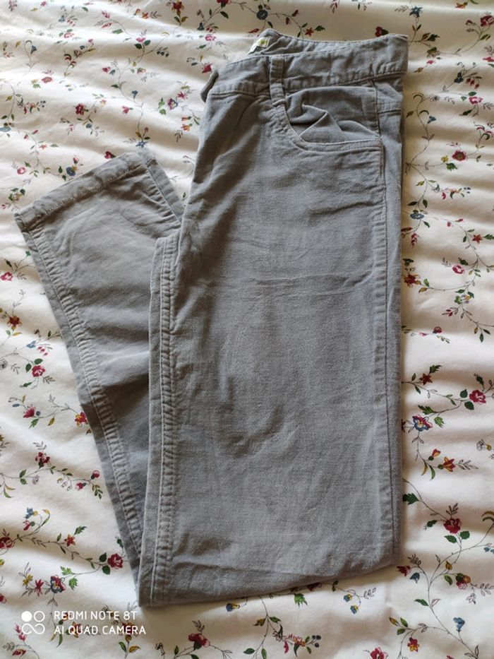 Pantalon velours fille 14 ans Vert Baudet