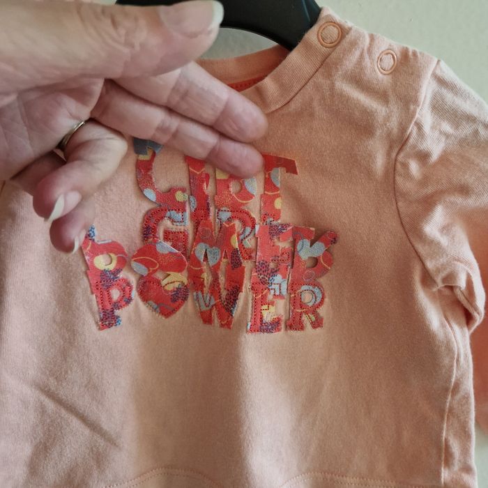 3 mois tee-shirt girl power - photo numéro 2