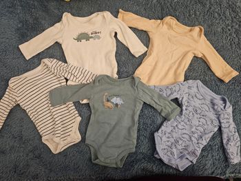 Lot de 5 bodies manche longue 3mois/ 60-65cm