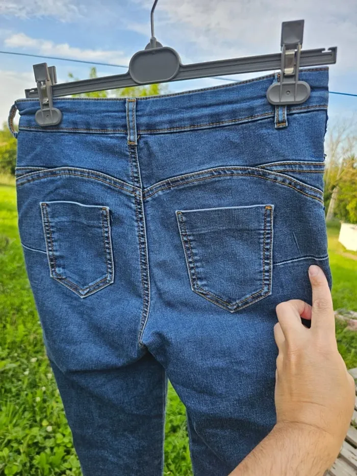 Jean bleu avec. Sequin /femmet taille m - photo numéro 9