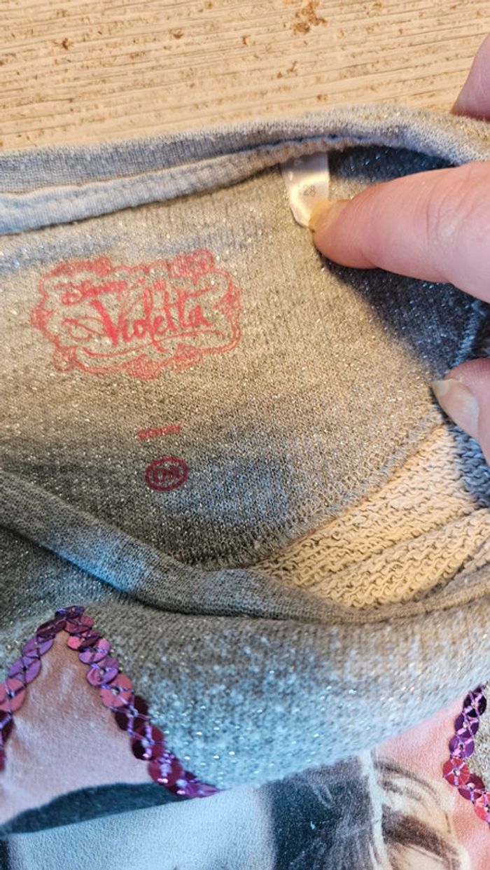 Pull léger à manches longues, gris clair, Disney, Violetta, 8 ans - photo numéro 5