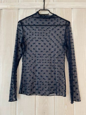 Haut ML marine filet étoiles - XS/S