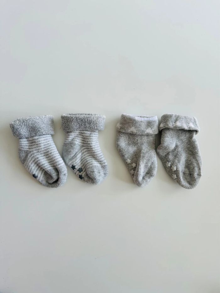 Lot de 2 paires de chaussettes bébé épaisses - Taille 15/18