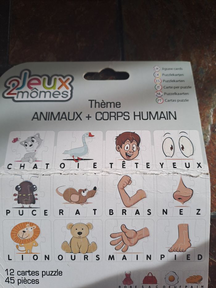 Puzzle animaux et corps humain - photo numéro 3