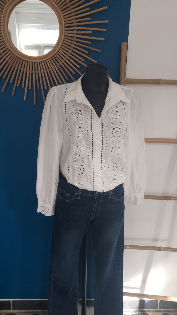 Chemise brodée coton Taille M/L - photo numéro 3