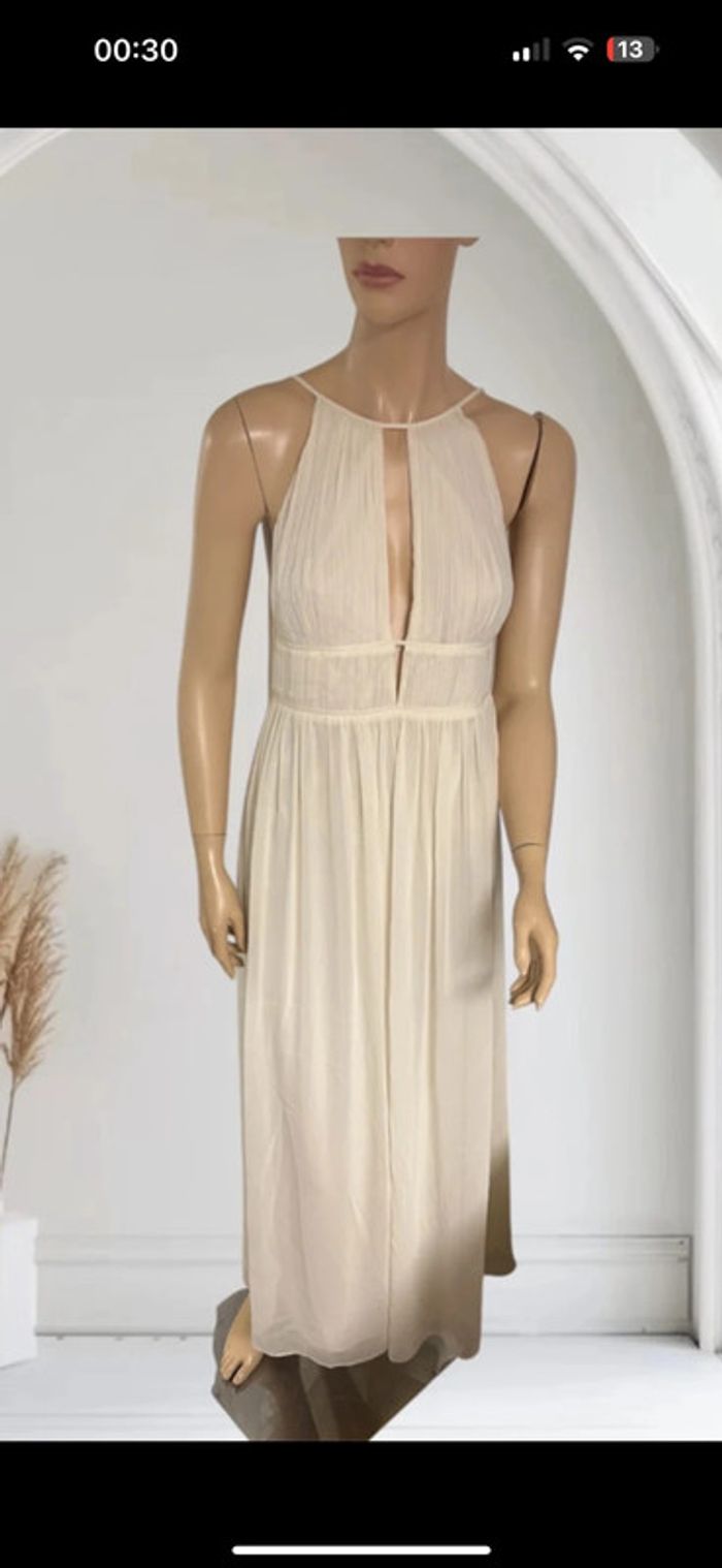 Robe beige Patrizia Pepe neuve – taille 42 élégante et fluide - photo numéro 12