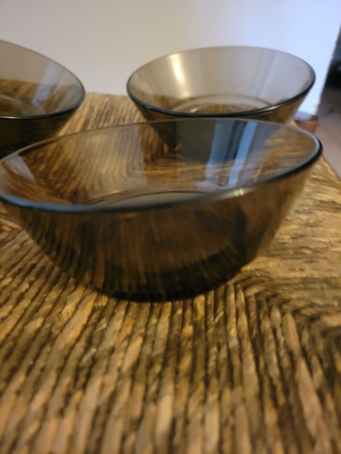 4 petits bols noir transparent - photo numéro 2