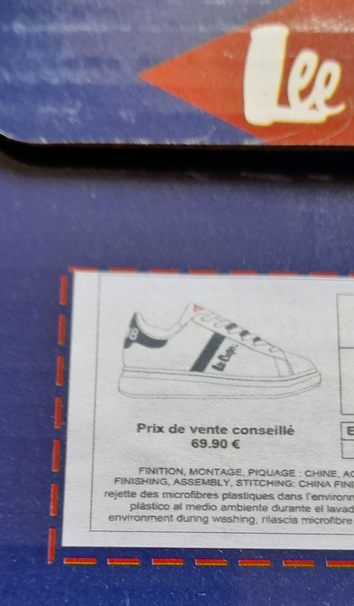 Basket blanche bleu marine - photo numéro 3