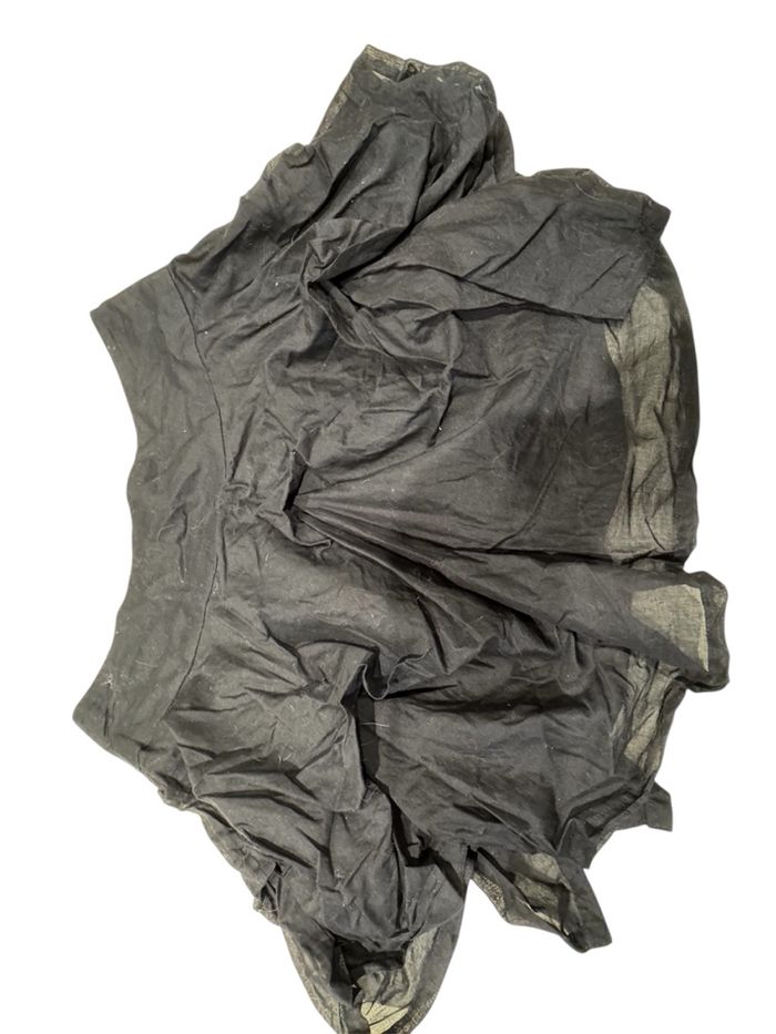 Minijupe Naf, Naf, taille 38 volant asymétrique, coton, noir - photo numéro 2