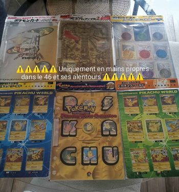 Gros lot de scellé neo file / pikachu world collection 2010 / 2000