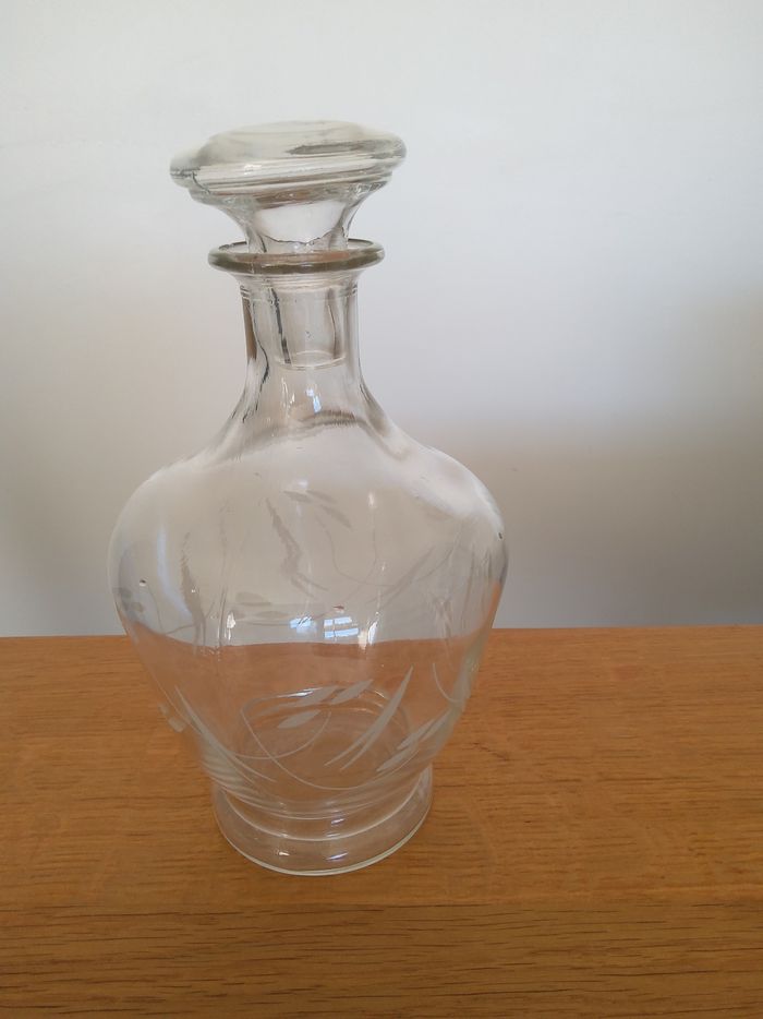 Carafe en verre sérigraphiée avec bouchon