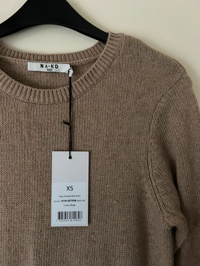 Robe pull, beige/marron clair, NA-KD - photo numéro 4
