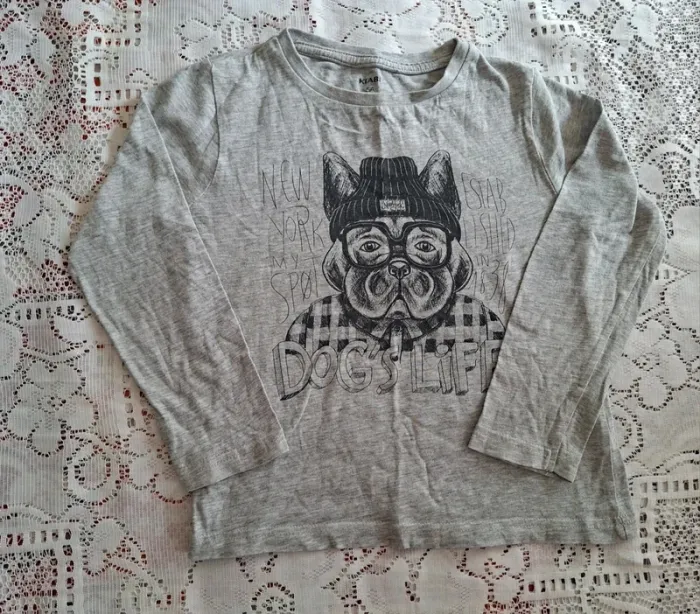 T-shirt manches longues garçon Kiabi 5 ans - neuf, motif chien