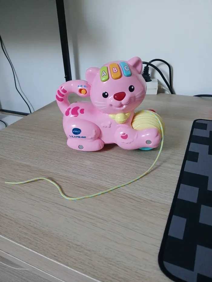 123 petit chat jouet a rouler - photo numéro 2