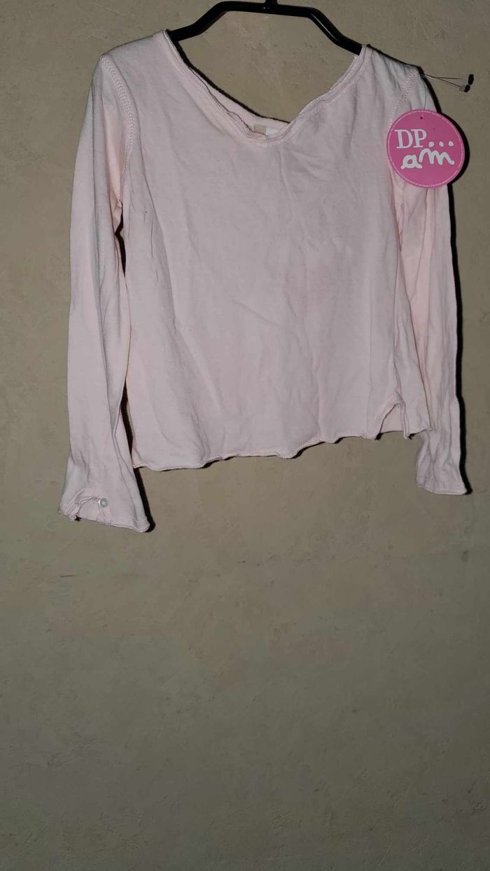tee shirt rose pâle fille 3 ans - photo numéro 3