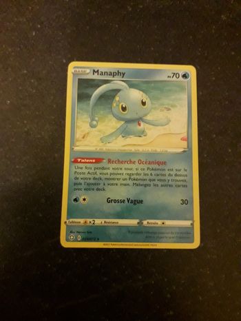 Manaphy carte Pokémon neuve