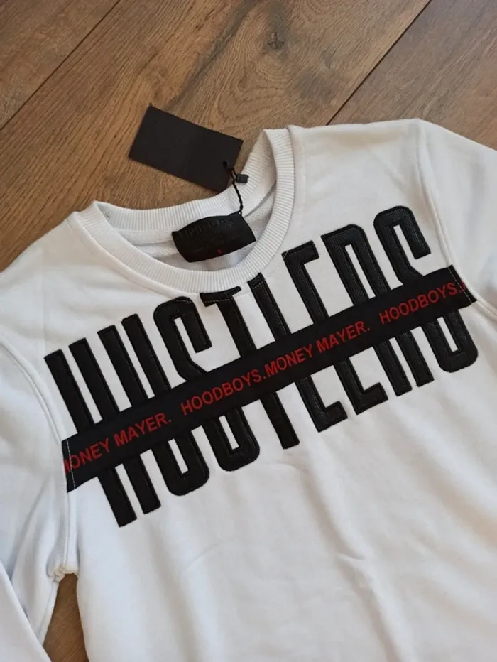 Pull blanc pour homme manches longues - photo numéro 3