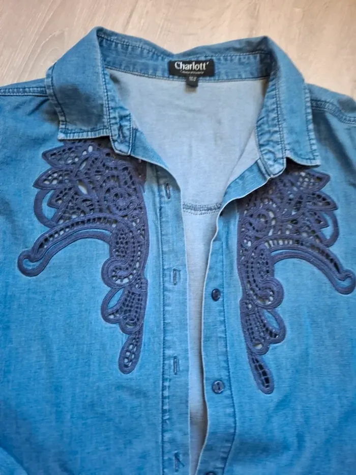 Chemise en jeans T 36 - photo numéro 2