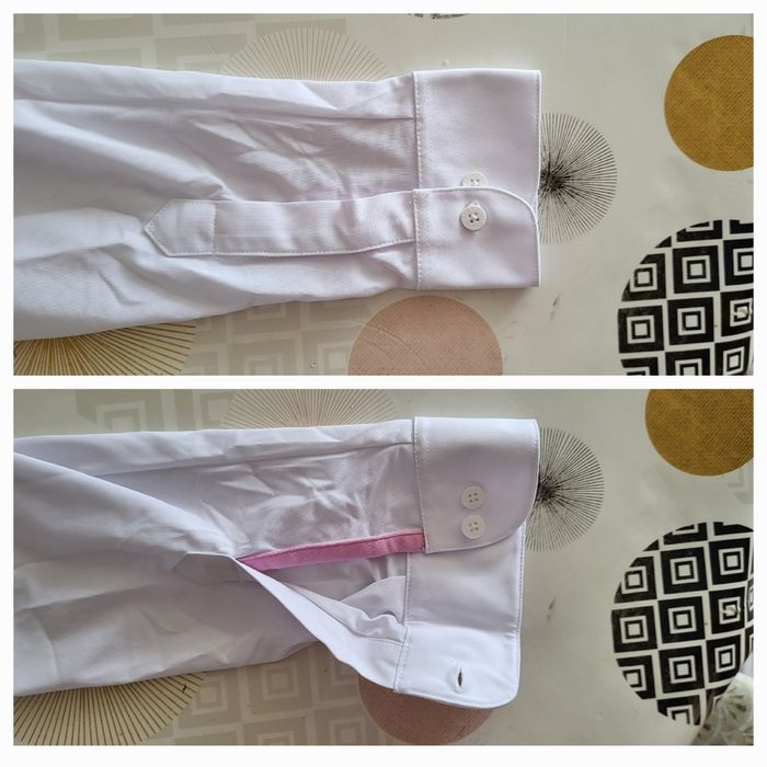 Le Coq Sportif Chemise ML TM - Blanche&Revers Rose- Officielle JO Paris 2024 - photo numéro 9