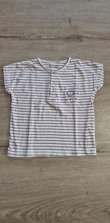 T-shirt MC rayé 24 mois 🦁