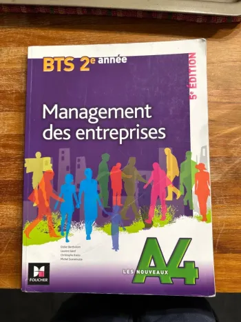 Livre management des entreprises BTS, deuxième année