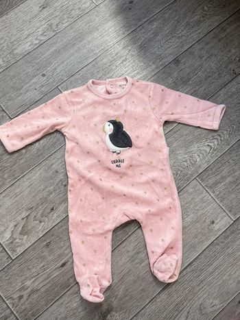 Pyjama doux rose kiabi 3 mois