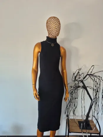Robe Longue Noire Col Roulé Femme Taille L/40