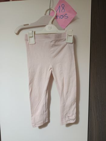 Legging rose noeuds 18 mois