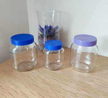 🌿 3 pots en verre avec couvercle 🌿