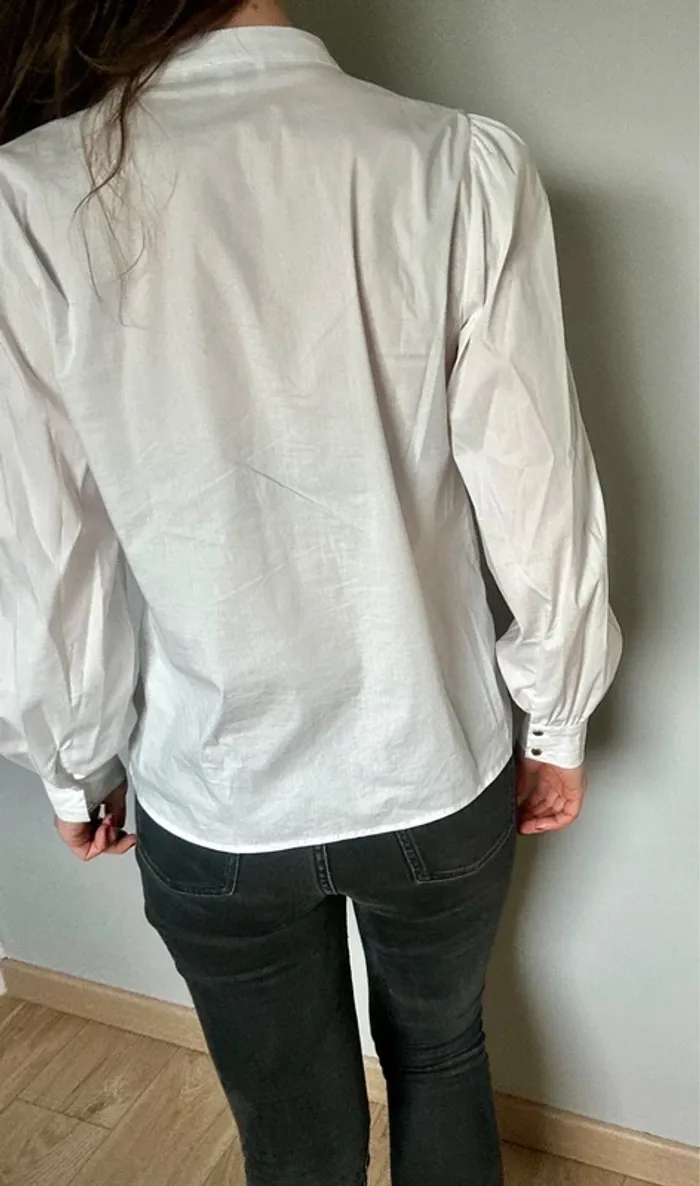 Chemisier fluide Morgan – Blanc, boutons dorés taille 36 - photo numéro 3