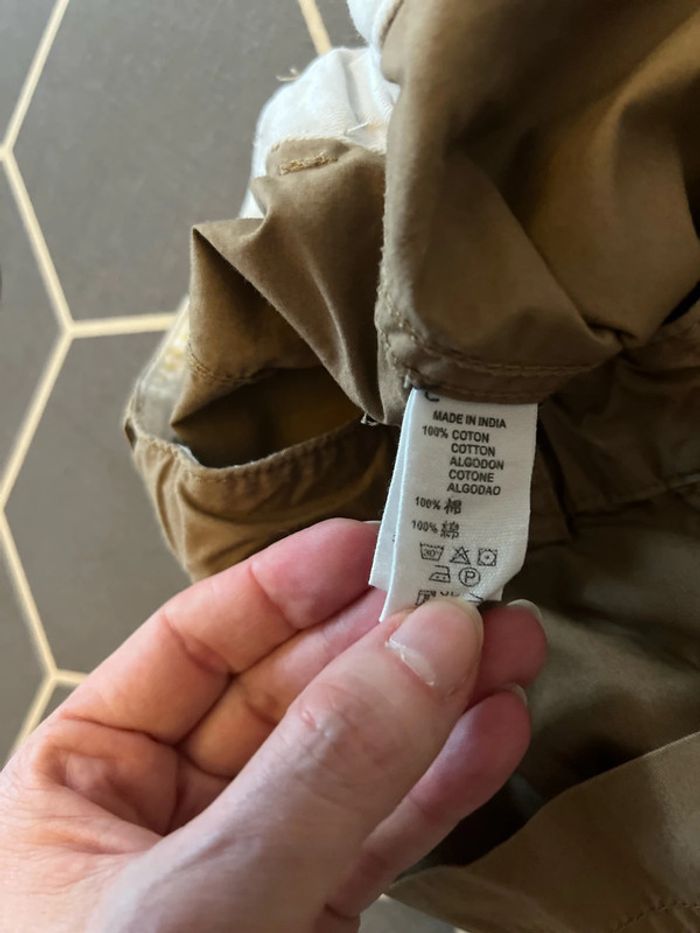 Pantalon droit en toile de coton tabac 10 ans - Bonpoint - photo numéro 7