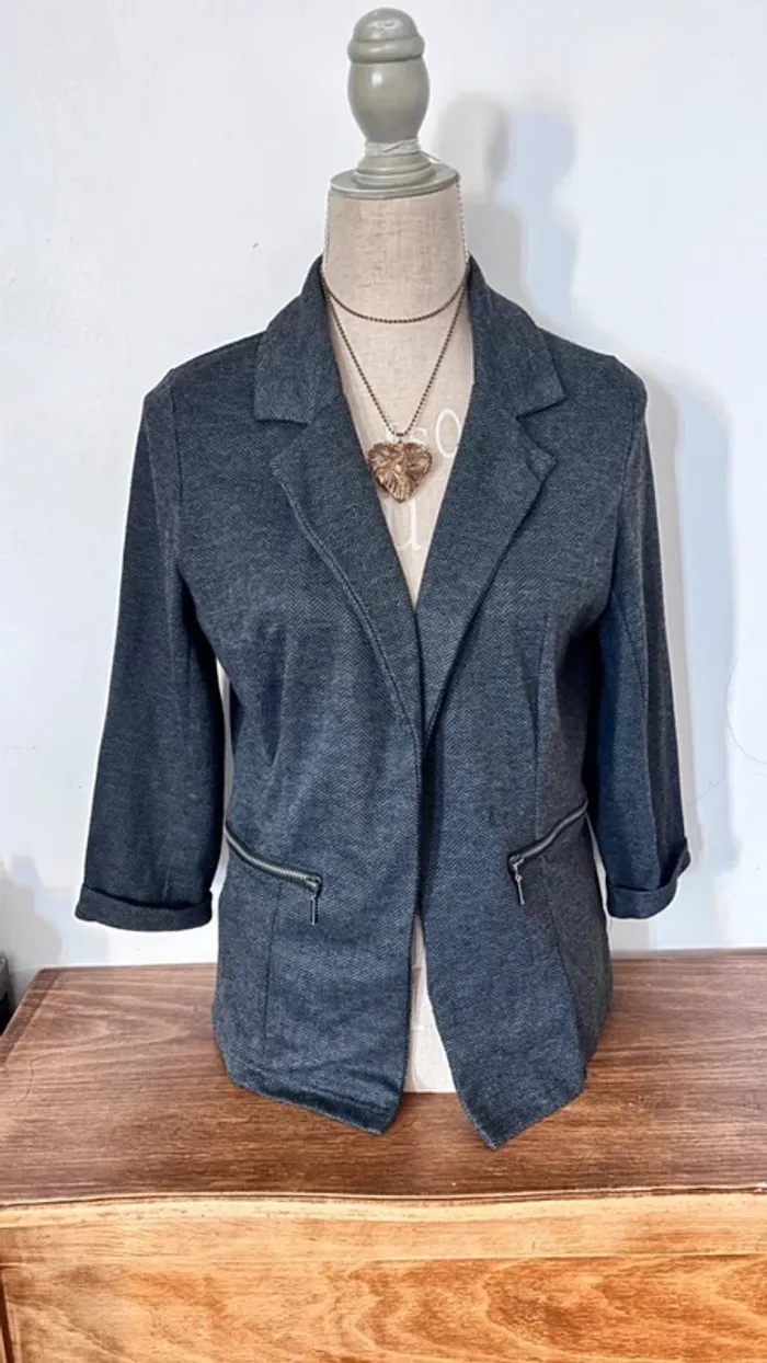 💕 blazer gris manche 3/4 #LH taille 42 - photo numéro 5