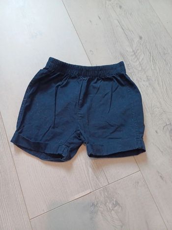 Short bleu 12 mois