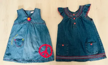 Lot 2x robes en jean’s 24mois