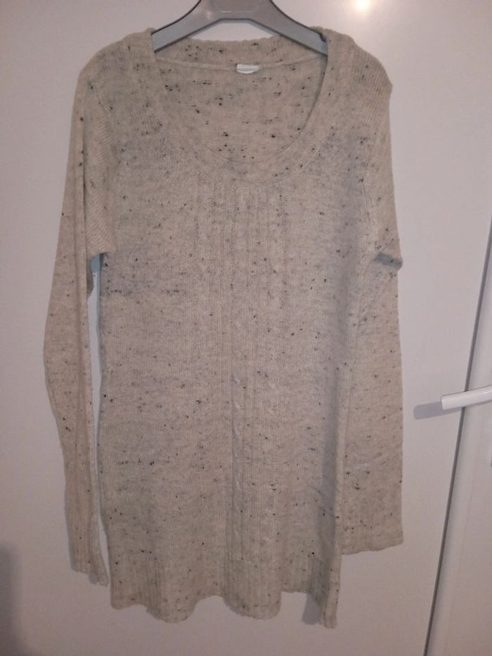 Pull long 40 % laine taille M