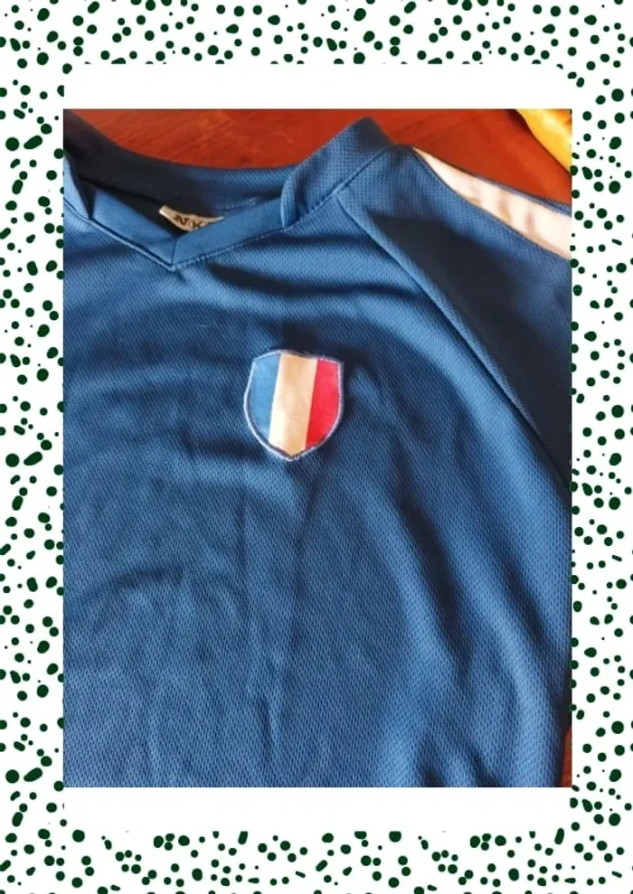 Maillot tee-shirt équipe de foot France - photo numéro 2