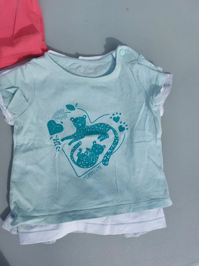 Lot 9 mois 6 t-shirts fille - photo numéro 6