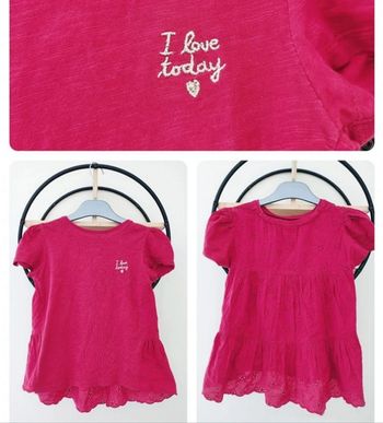 8 ans teeshirt été Tape à l'oeil couleur framboise