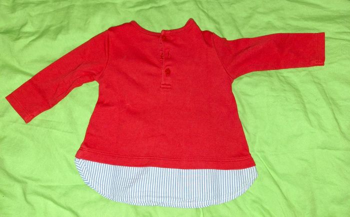 Tee-shirt manches longues fille 6 mois - photo numéro 2