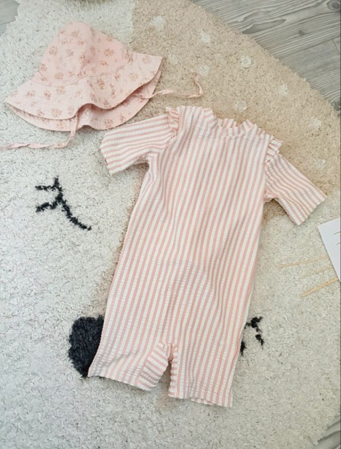 Combi maillot de bain fille 18/24 mois - photo numéro 2